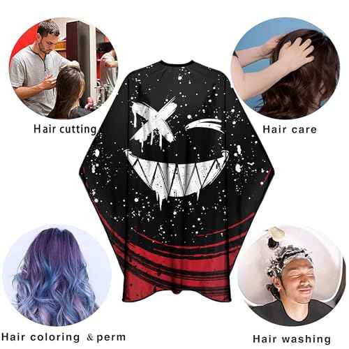 Barber Capes for Men Hair Cutting Capes with Snaps Salon Capes for Stylists Waterproof Hairdresser Gown Cape- 63¡±¡¿ 56¡±(Black)