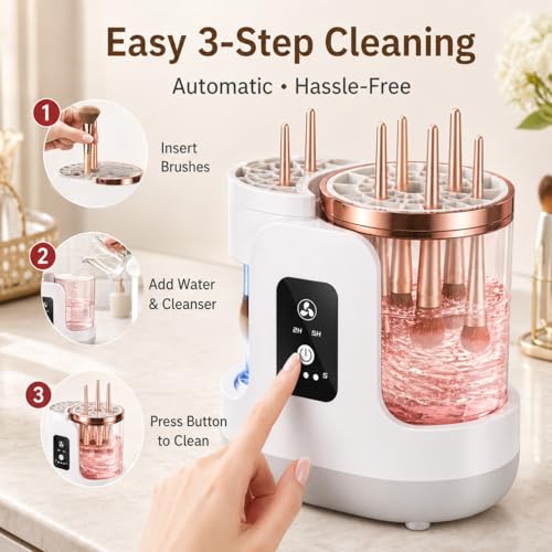 Electric Makeup Brush Cleaner with Automatic Drying - WUZAIYEHONG
