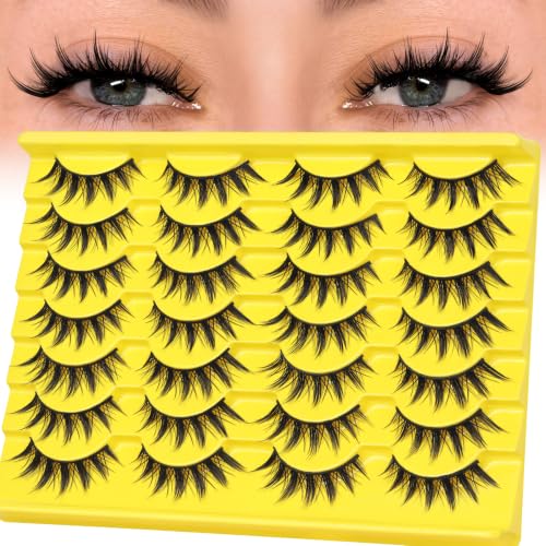Veleasha Manga Spiky False Eyelashes 14 Pairs Doll Eye