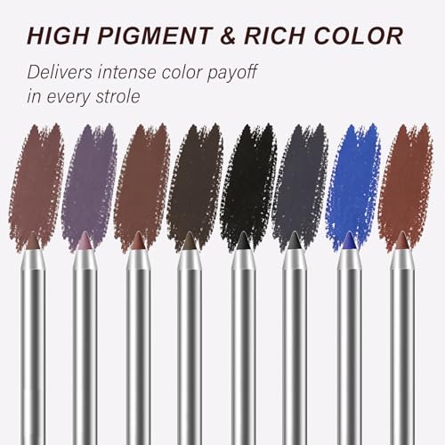 Plum Brown Gel Eyeliner Pencil for Mature Eyes, Waterproof