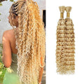 Blonde Human Braiding Hair 27/613 Boho Bulk 22 Inch 2 Bundles