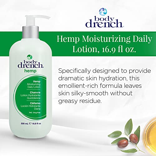 Body Drench Moisturizing Body Lotion ? Hydrating & Nourishing Hemp Lotion for All Skin Types, with Hemp Seed Oil, 16.9 fl oz