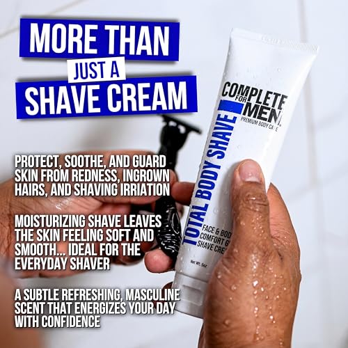Sensitive Skin Shaving Cream, Face and Body Shaving Cream, Comfy Body Glide, Irritation Free Shave, Protect from Razor Burn, Everyday Shave Cream for Men
