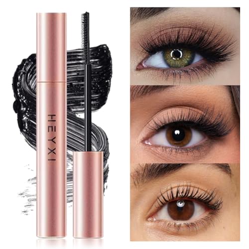 Waterproof Black Mascara With Fine Tooth Comb Brush, Volumizing and Lengthening Mascara for Fine Lashes, Volume and Length, Curling, Smudge-Proof (#01)