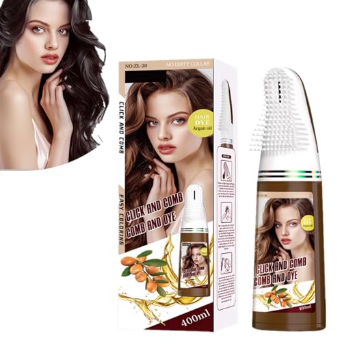 Natural Plant Hair Dye with Comb Applicator, Gray Coverage