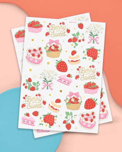 Strawberry Temporary Tattoos - 60 Designs Party Favors