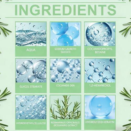 NovaCharm Rosemary Shampoo with Keratin - 2 Pack, 100ML Each