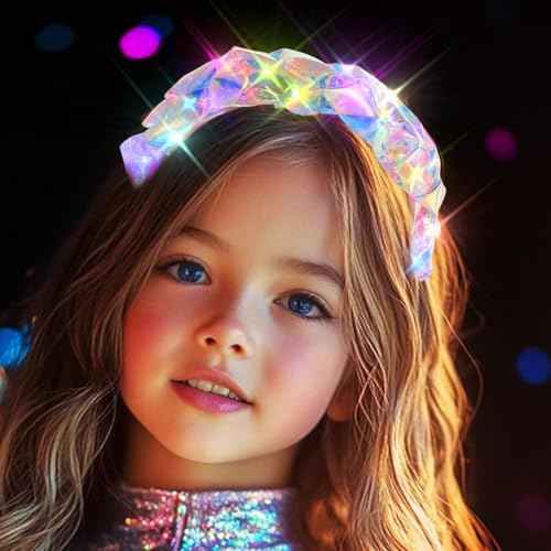 CAKURE Light Up Headbands Led Headband Glow Costume Hair Accessories for Women and Girls