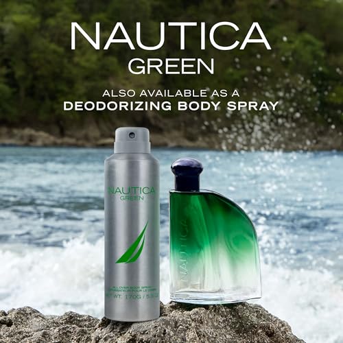 Nautica Green Men’s Gift Set 3.85 Fl Oz Duo with EDT & Deodorant, Long Lasting