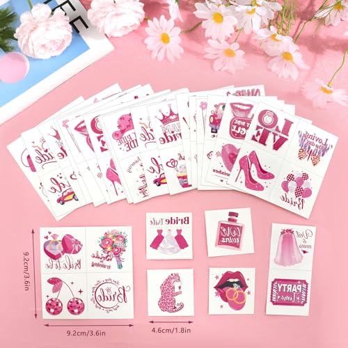 Konsait Bachelorette Temporary Tattoos, 96Pcs Perforated Party Favors