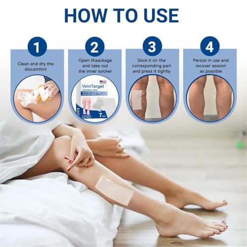 Varicose Veins Treatment Patches for Legs - 4 Cuttable Pcs