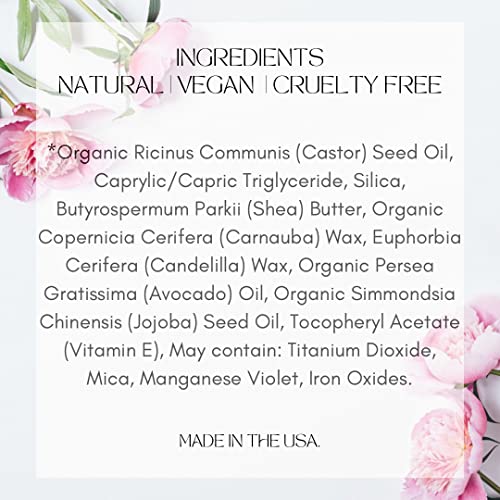Mom's Secret Natural Lipstick, Made with Organic Ingredients, Rich in Vitamin E, Vegan, Paraben Free, Gluten Free, Cruelty Free, Made in the USA. 0.16 oz. (Peaches Galore)