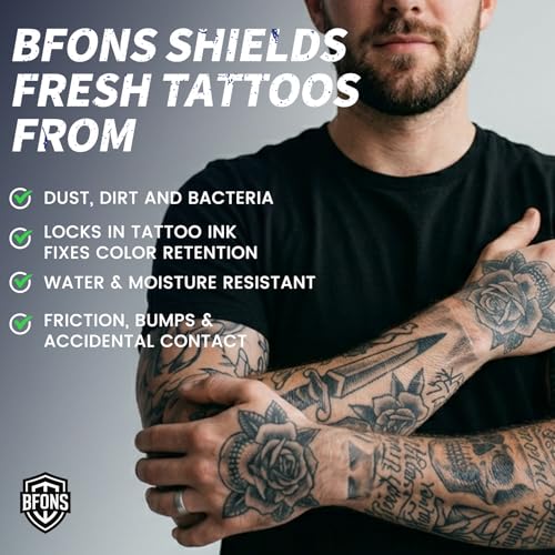 Waterproof Tattoo Aftercare Bandages - 6" x 4.4 Yards, Clear Film