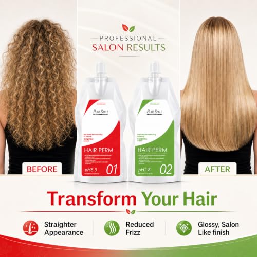 PureStyle Hair Perm Kit - Long-Lasting Japanese Straightening & Frizz Control