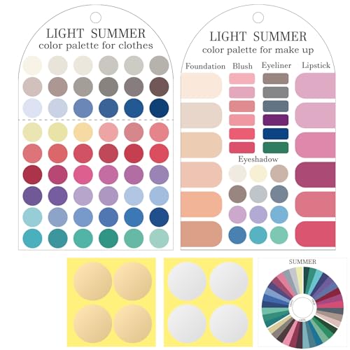 12-Season Color Palette Cards Set for Clothes & Makeup