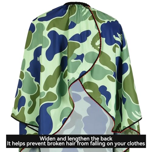 Waterproof Barber Hair Cutting Cape for Men - Polyester with Elastic Neckline