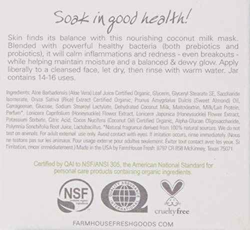 FarmHouse Fresh Will Dew Probiotic Milk Balancing Mask, 3.2 Fl Oz