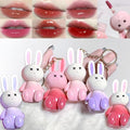 6pcs Bunny Rabbit Lip Gloss Liquid Lipsticks Set,Moisturizing Hydrating Lip Glow Oil Shine Lip Plumping Glass Waterproof Finish Party Gift for Women