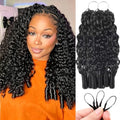 Burmese Curly Crochet Human Hair Extensions 18 Inch 120g