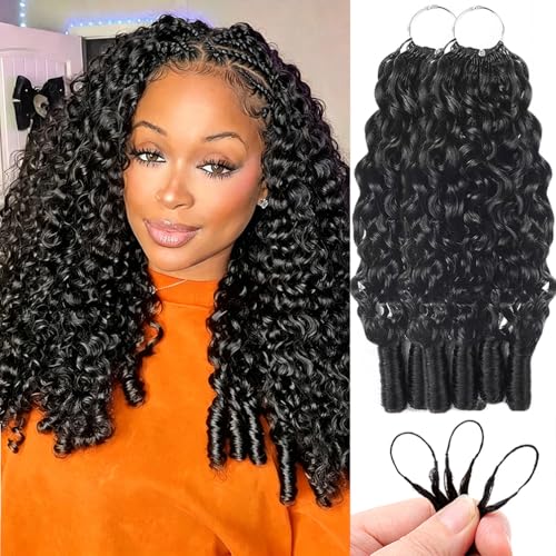 Burmese Curly Crochet Human Hair Extensions 18 Inch 120g