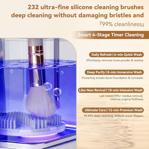 OctHope 5-in-1 Electric Makeup Brush Cleaner & Dryer Machine, USB Portable Deep Cleaning & Drying for All Brush Sizes