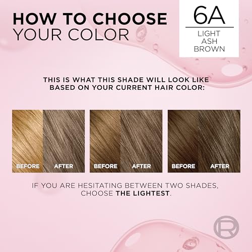 L’Oréal Paris Excellence Crème Hair Color 6A Light Ash Brown | Pack of 2