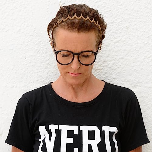 Zig Zag Headbands Set of 3 Non-Slip Hair Combs Black