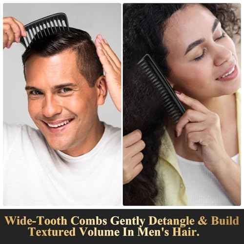 HEYMKGO Barber Comb,14PCS Hair Cutting Comb Set, Professional Salon Fine and Wide Tooth Comb, Barber Clipper Brush Duster Brush, Hair Clips, Rat Tail Teasing Combs for Styling