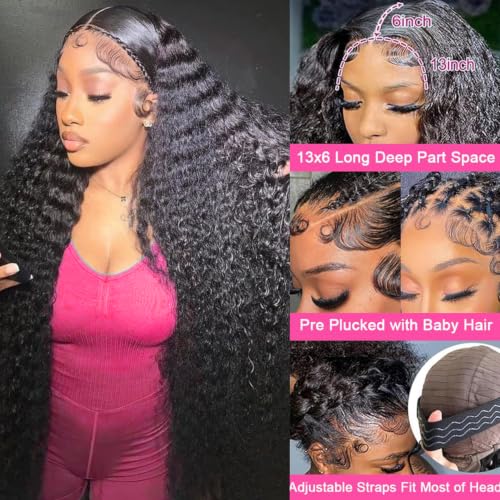 28 Inch 13x6 Deep Wave Lace Front Wig - 200% Density Human Hair
