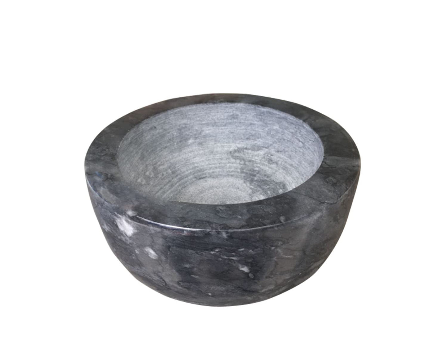 Yepmlrt Marble Shaving Bowl，Handcrafted Black Marble Later，Shaving Soap & Cream Bowl for Men，Lather Mug with Interior Grooves Builds a Rich.