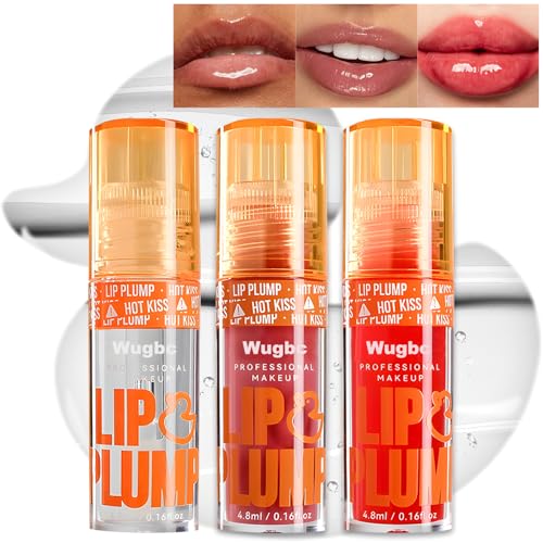 Lip Plumper Gloss Set - 3 Colors with Plumping Oil