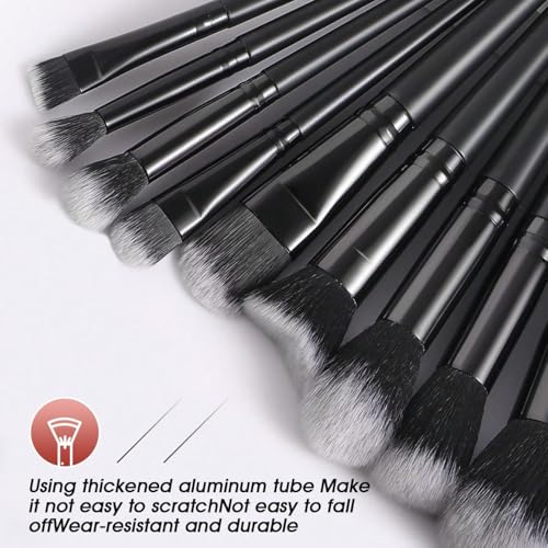KUORYZAL Black Makeup Brushes Set Professional 70Pcs with Case Premium Synthetic for Foundation Concealer Blush Eyeshadow Powder Contour Makeup Brush Kit Face Eye Make up Brushes & Tools