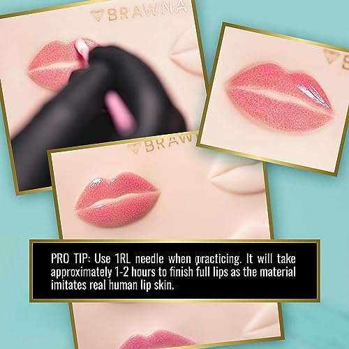BRAWNA 3D Lip PMU Practice Skin - 10 Shapes