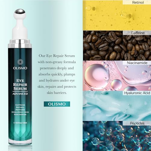 Caffeine Eye Cream for Puffiness and Bags Under Eyes, Caffeine Under Eye Cream for Dark Circles and Puffiness, Eye Cream Anti Aging, Puffy Eyes Treatment, Eye Bags Treatment for Women and Men.