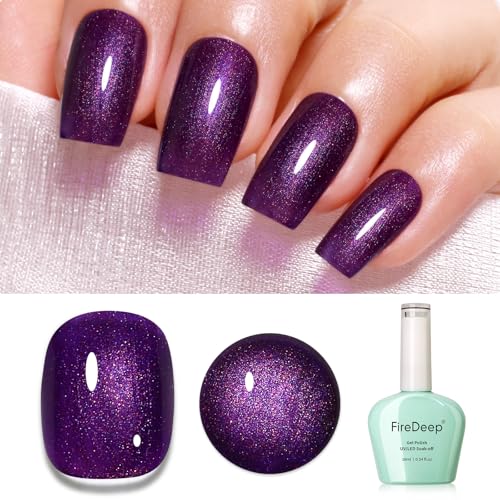 Firedeep G-Purple Pearl Gel Nail Polish 16ML Big Bottle Glitter UV/LED Soak Off
