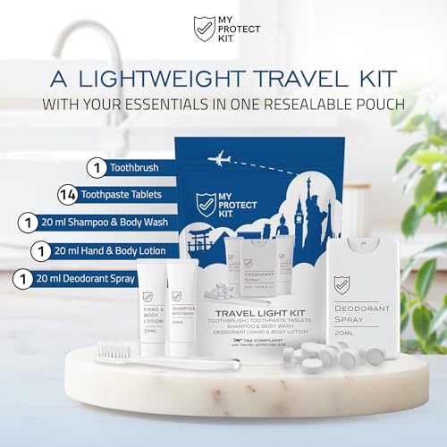 Travel Size Toiletries Kit, 18-Piece Essentials Set