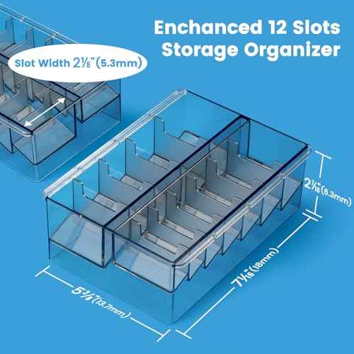 Clipper Guard Holder Organizer with 12 Slots, Sturdy PC Material