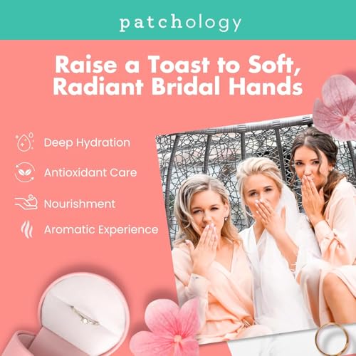 Patchology Rosé Fingers Renewing Hand Mask Gloves for Dry Hands (1 Pack)