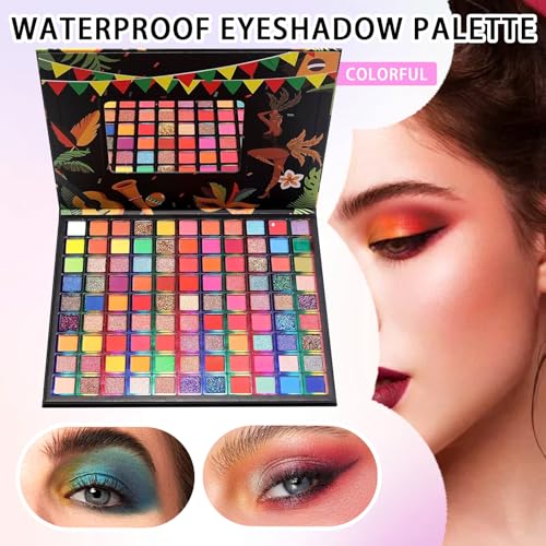 99 Color Eyeshadow Palette with Brush - Matte & Shimmer