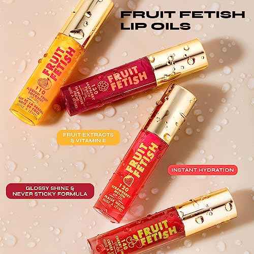 Milani Fruit Fetish Lip Oil with Vitamin E for Instant Hydration, Fruit Extract Infused Lip Treatment and Moisturizing Lip Gloss - Blackberry Agave