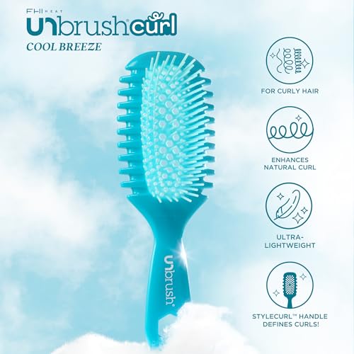 FHI Heat UNbrush Curl Defining Brush for Curly Hair - Pain-Free Detangling