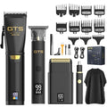 GTS Hair Clippers for Men Professional, Beard Trimmer Kits & Sets, Cordless Mens Hair Trimmer, Electric Shavers, Haircutting Machine with LED Display, for Barber 4 in 1
