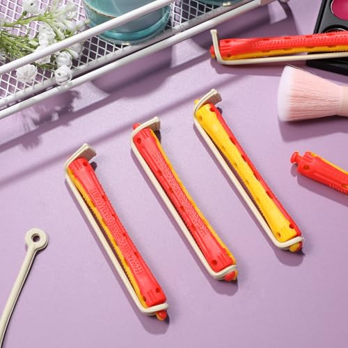 Perm Rod Hair Rollers 24 PCS with Rubber Bands