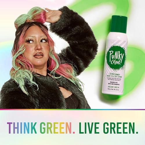 Punky Jaguar Green Temporary Hair Color Spray, 3.5 oz