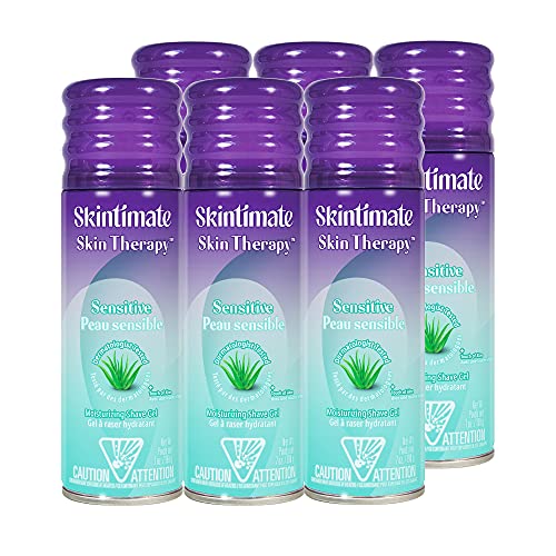 Sensitive Skin Shave Gel with Vitamin E - 7 Ounce Lotionized Gel, Pack of 6