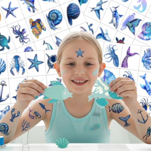 Ocean Temporary Tattoos for Kids - Under The Sea Party Favors
