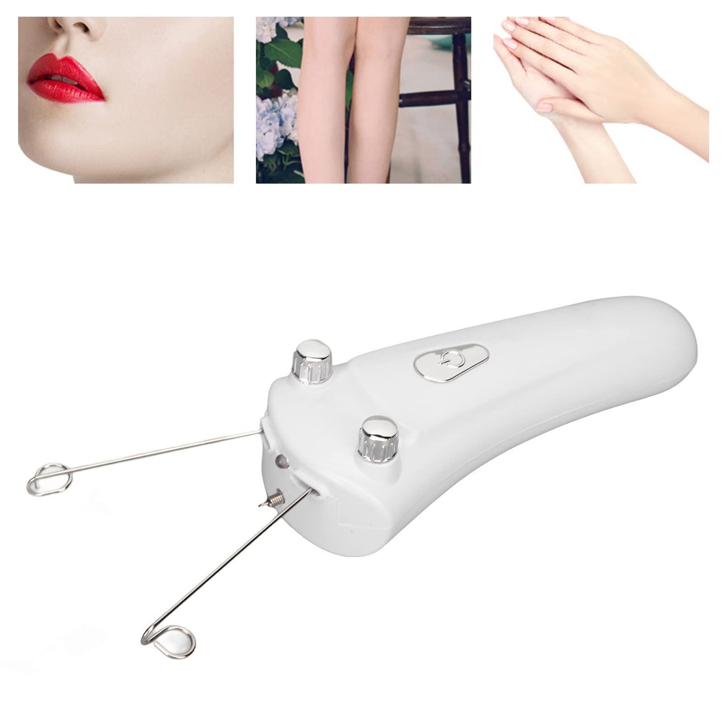 Ayayu Threading Epilator, USB Charging Electric Cordless Threader Machine with LED Light, Handheld Ladies Face Cotton Epilator for Chin Lip Arm, Women Men