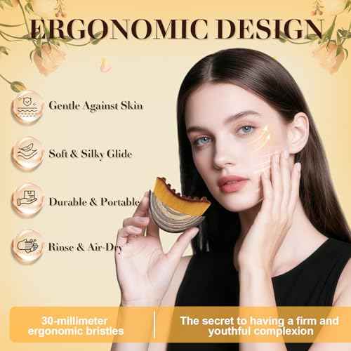 Lymphatic Contour face Brush,Lymphatic Contour Face and Body Brushes, The Lymphatic Drainage Massager for Face, Dry Brushing Face Brush, Chin & Jawline Sculpting, 1Pcs.