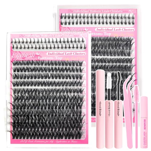 Lash Clusters Kit, 44 Top & 8 Bottom Styles, Wispy Manga Lashes
