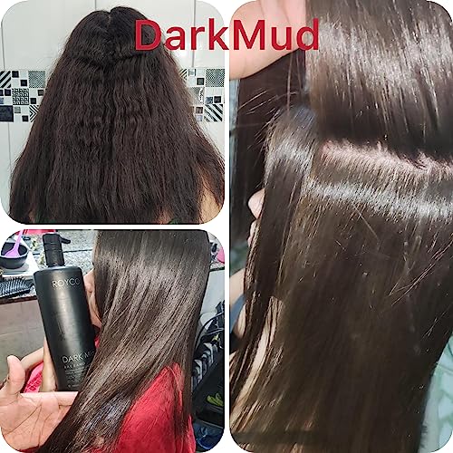 Brazilian Keratin Treatment Complex Blowout - Kit DarkMud Royco Professional 100ml/33.8oz - Protein Smoothing System Hair Formol Free - Tratamiento de Keratina Queratina Brasileña para Alisar